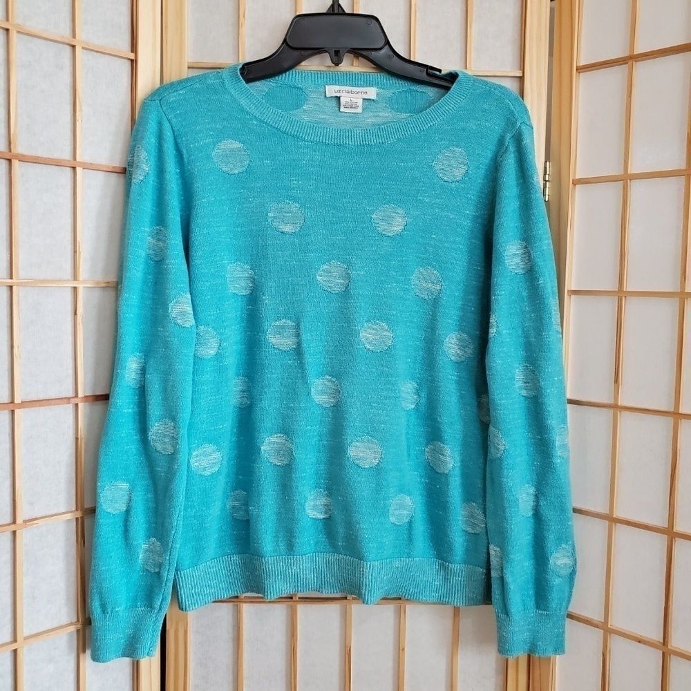 Liz Claiborne Pullover Light Blue Sweatshirt Sz L